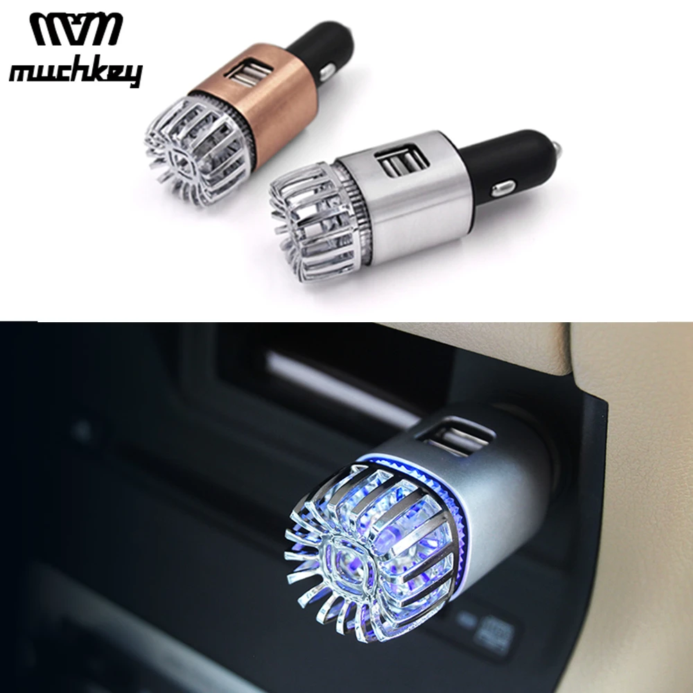 

Dual USB Car Charger 2 in 1 Car Air Purifier Air Freshener Mini Auto Car Fresh Air Ionic Purifier Oxygen Car-Styling