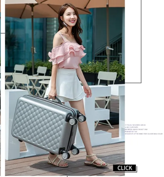 only luggage Travel tale 2" 22" 2" дюймов для женщин spinner Дорожный чемодан на колёсиках тележка Сумка на колесе - Цвет: only luggage