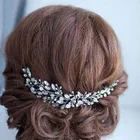 Свадебные аксессуары для волос, повязка на голову с кристаллами и бусинами стразы, украшения для волос, металлическая Золотая барочная повязка на голову, зажим для невесты