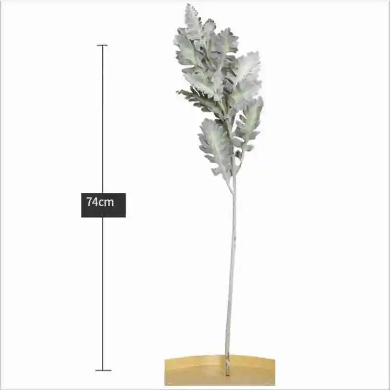 1PC Wedding Nodic Home Indoor Hotel Desktop Decoration Artificial Dusty Miller Leaf Plants Fake Silk Plant Leaves | Дом и сад