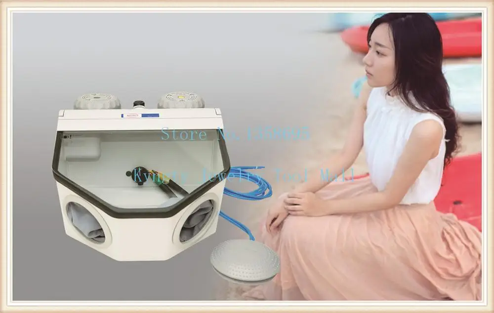 

Jewelry Deburring Tools 220V Sandblaster Machine with 2 pens Dental Sandblasting Equipment