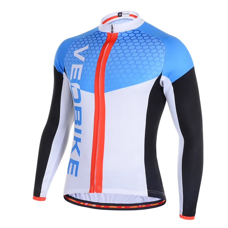 long jersey 2 VEOBIKE Осенняя мужская футболка с длинным рукавом для велоспорта, набор Pro Team, 3D гелевая одежда для горного велосипеда, быстросохнущая одежда для велоспорта, спортивные костюмы - Цвет: long jersey 2