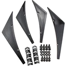 4 шт.компл. универсальные автомобильные каналки, наклейки на передний бампер, сплиттер для губ, диффузор, ласты, боковой спойлер, настройка крыла, вальцовая отделка для подбородка