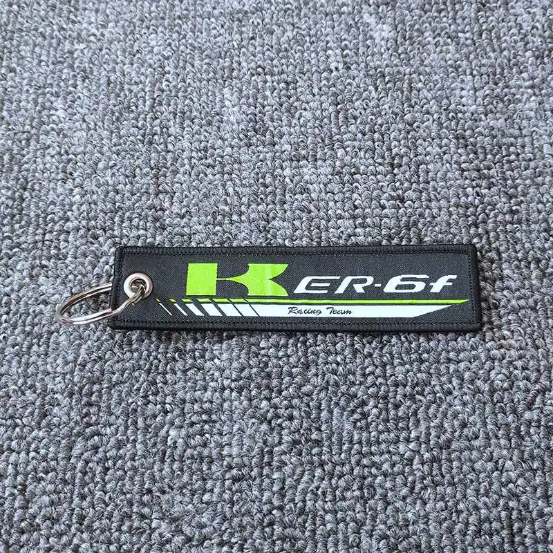 Брелок в виде мотоцикла тканая бирка кольца для ключей этикетка цепь Kawasaki J125 H2