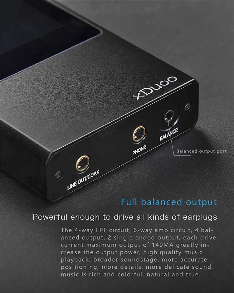 XDuoo X20 портативный музыкальный плеер без потерь Bluetooth HiFi Mp3 плеер Поддержка родного DSD 2,5 мм Баланс Выход