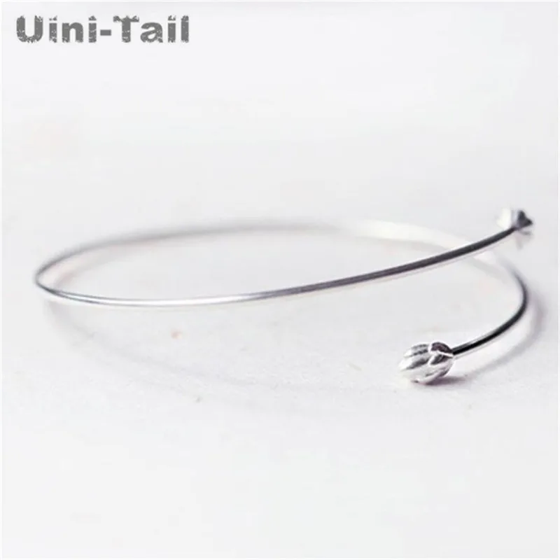 Uini Tail хит продаж новинка 925 пробы серебряный браслет lotus Открытый Qing Shui Furong свежий