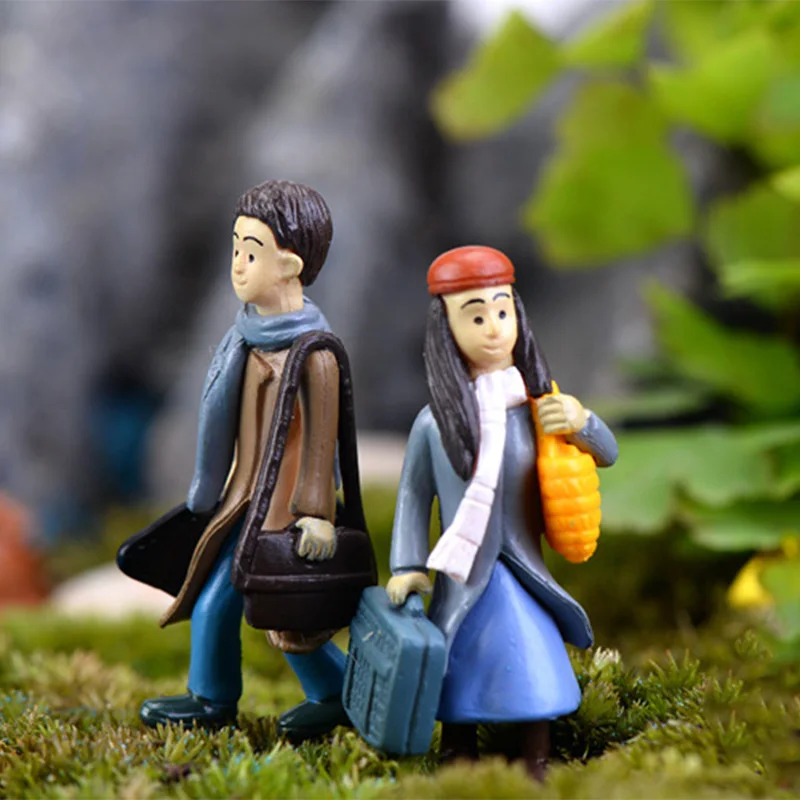 2 шт. миниатюрная Статуэтка для влюбленных сказочное садовое украшение Свадебный