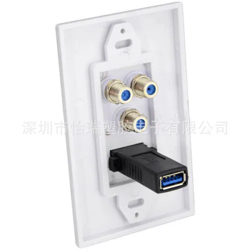 3F глава коаксиальный сигнала USB 3 0 ВИДЕО solderless гнездо панели мультимедиа