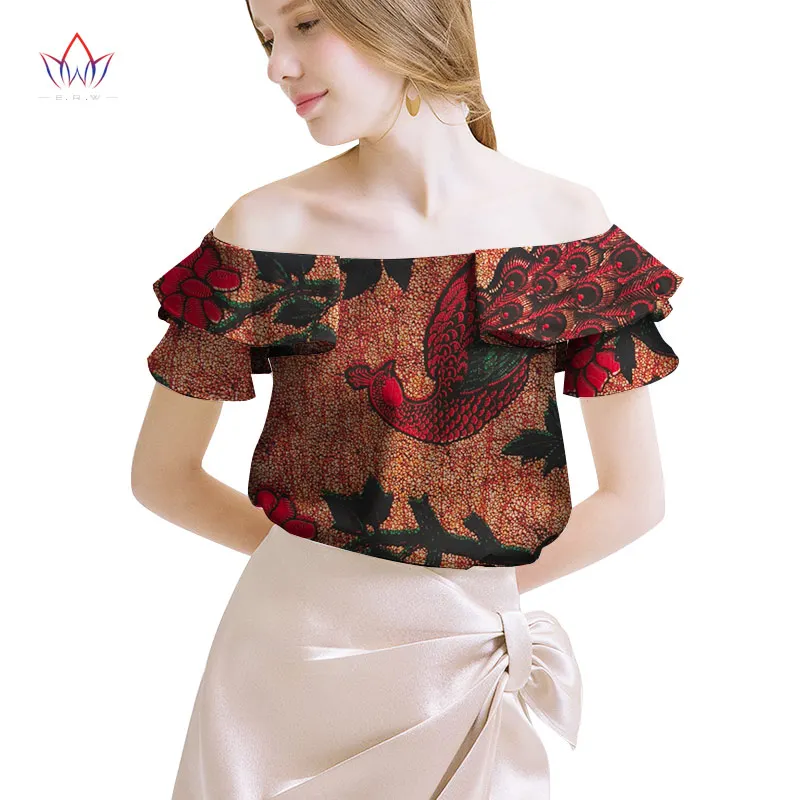 Африканская женская одежда Базен Riche Топ dashiki традиционный принт одежда Vestido Африка Анкара Стиль Топы модная блузка WY2048