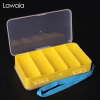 lawaia fishing box waterproof road sub layer double frog box multi function sequins lures fishing accessories box fishing tackle