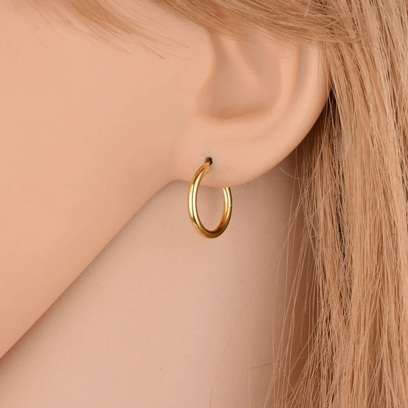 1 пара серьги кольца с зажимом для ушей модные женские Простые Ювелирные изделия