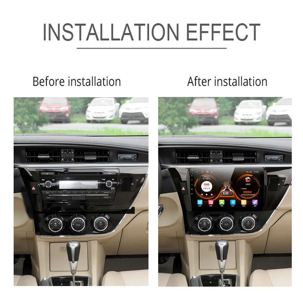 JIUYIN 10 дюймов Android 7,1 автомобильный dvd-плеер gps для мультимедиа Toyota Corolla навигация видео аудио плеер