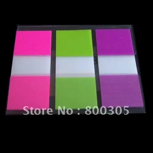 500PCS /LOT Free shipping POP UP Z STYLE 3 strip PET film flag color index