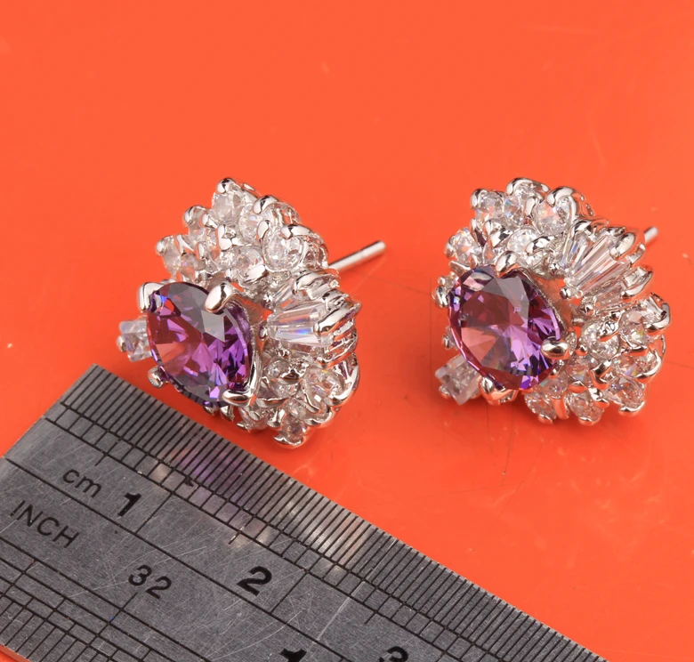 Серьги гвоздики с серебряным покрытием S5128|silver stud earrings|sterling silver earringsstud earrings |