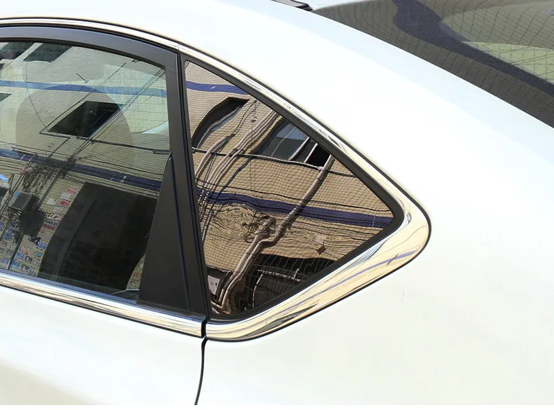 Для Nissan Sentra 2013- окна автомобиля блестки наружное украшение треугольная отделка окна украшение автомобиля аксессуары