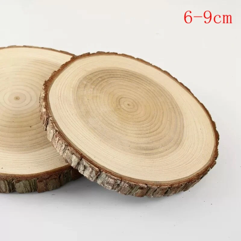 

Unfinished Predrilled DIY Wooden Craft Natural Wood Slices With Tree Bark