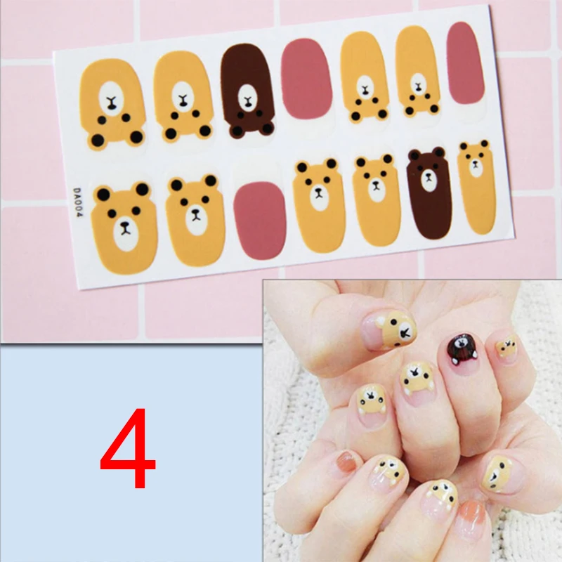 

14 Pieces/set Cute Nail Sticker Girl Waterproof Nail Art Sticker Multi Styles