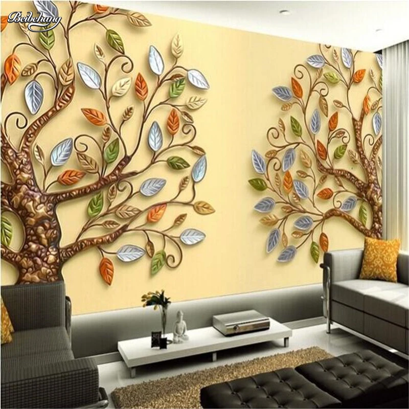 Фотообои beibehang 3d обои HD абстрактные рельефные фрески Pachira персонализированный