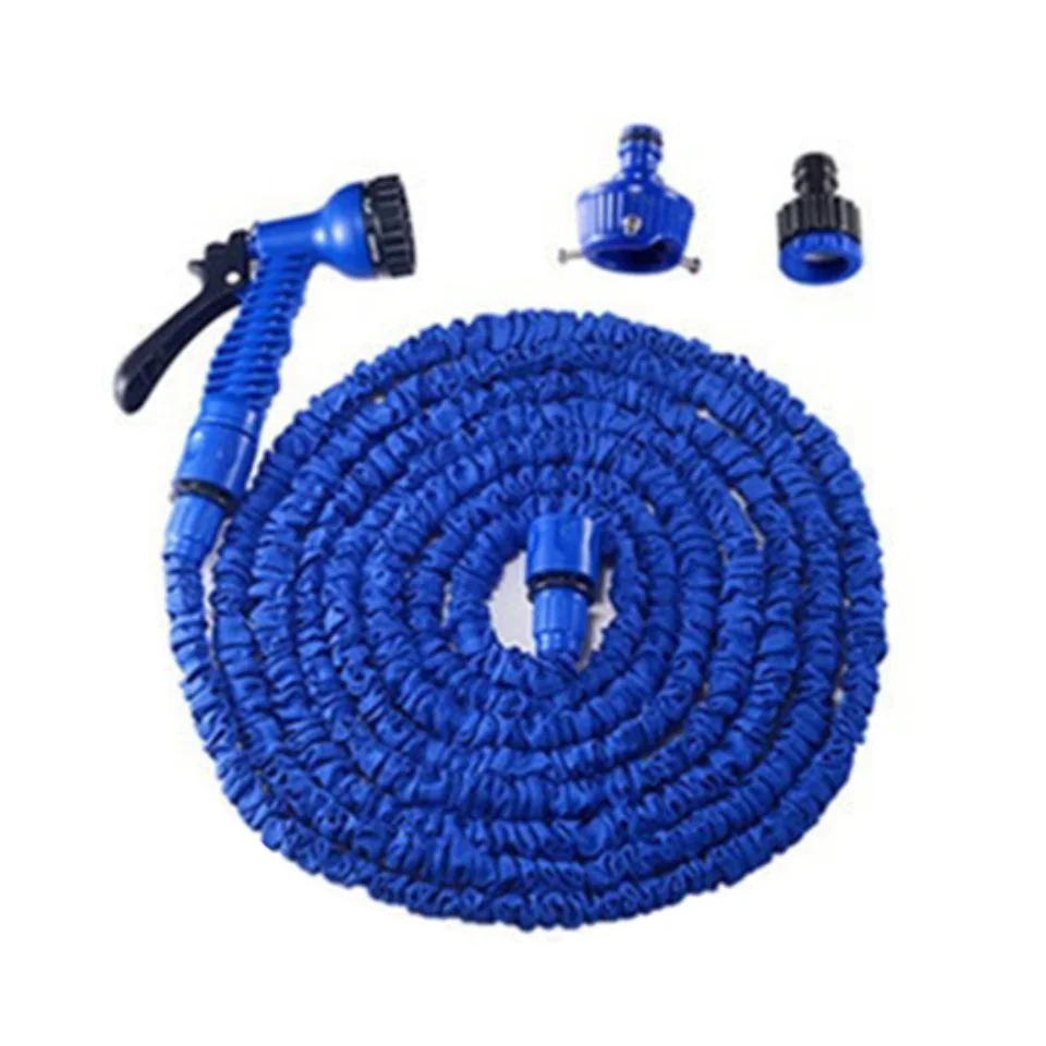 Blue Garden Hose Растяжимый садовый шланг расширяемый гибкий водяной шланг пластиковый пистолет волшебный/телескопический шланг для полива растягивающаяся Оросительная труба - Цвет: Blue Garden Hose