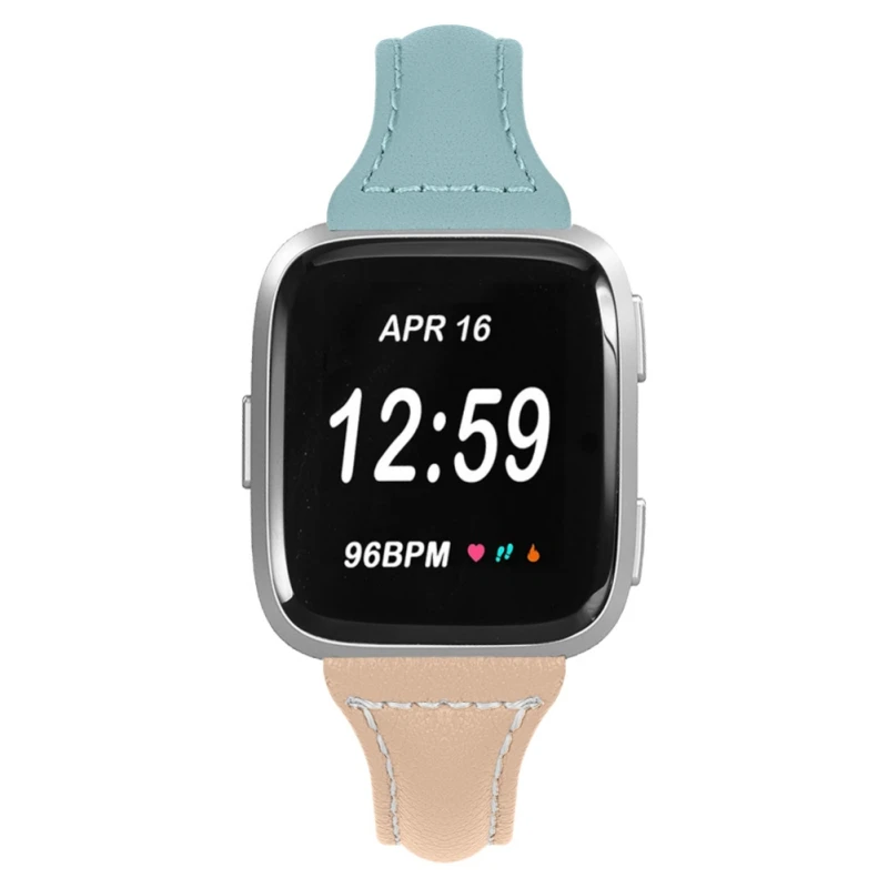 Браслеты из натуральной кожи для Fitbit Versa ремешок Lite наручные Смарт-часы Миланская петля Магнитный Браслет fit bit Verse Band аксессуар