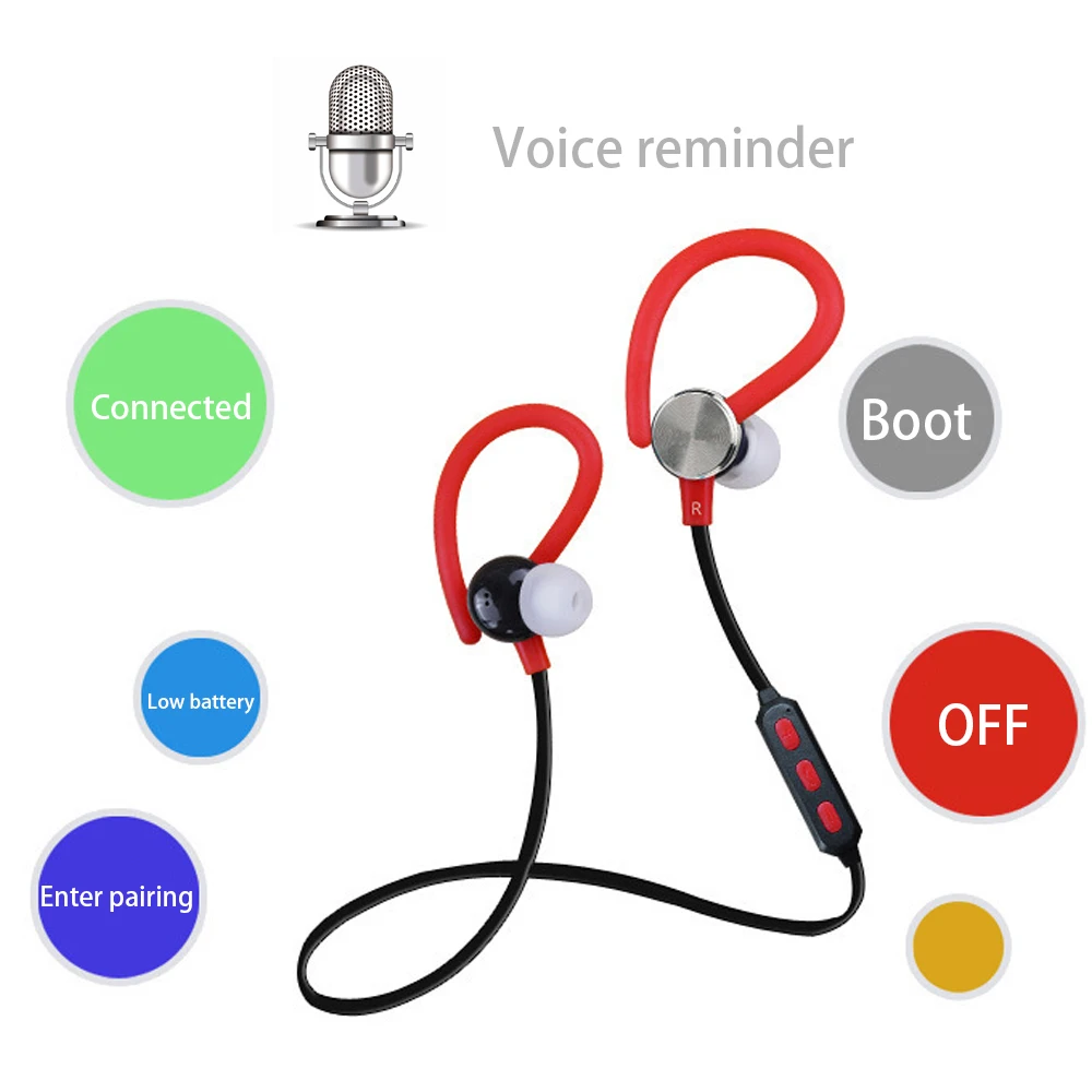bluetooth earphone sport wireless Bass Earphones Sports Stereo Earphone With Mic 4.1 Y622 Headset | Электроника