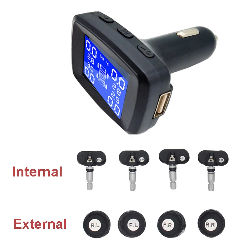 TPMS умная автомобильная система контроля давления в шинах прикуриватель цифровой