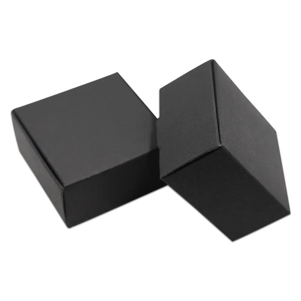Black 30 шт крафт-бумага, вечерние подарочные коробки, коробки, маленькие черные картонные коробки для мыла ручной работы, упаковка для ювелирных браслетов - Цвет: Black