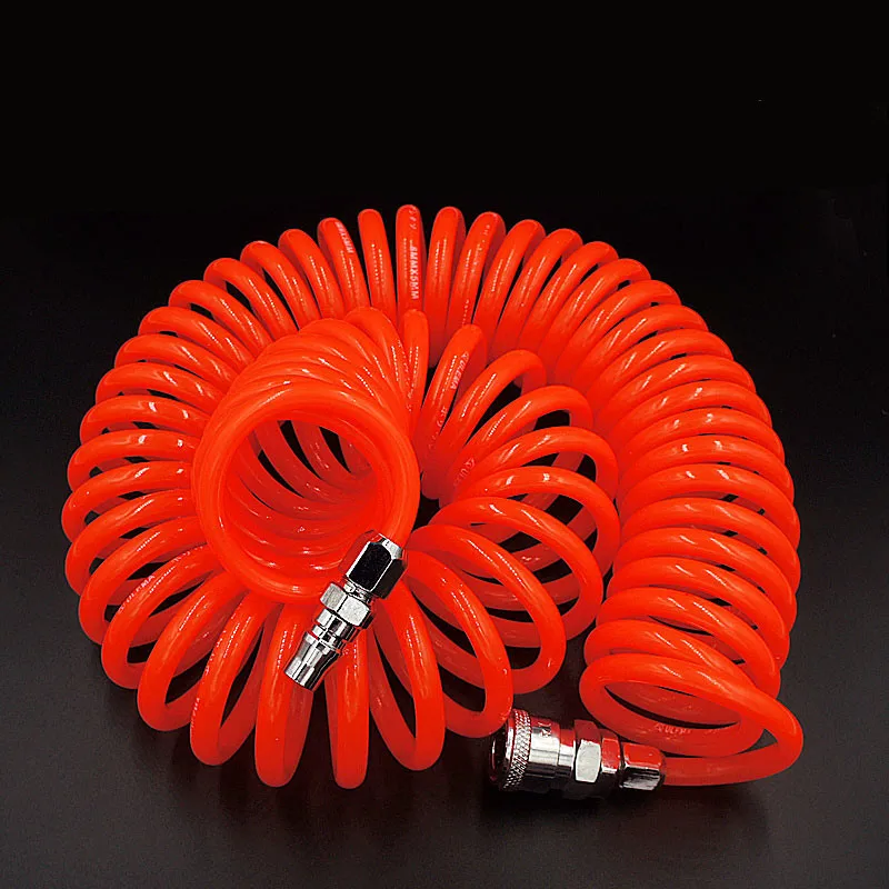 pneumatic spring pipe PU air hose high pressure with quick couple 15M 8X5mm color random to ship | Инструменты