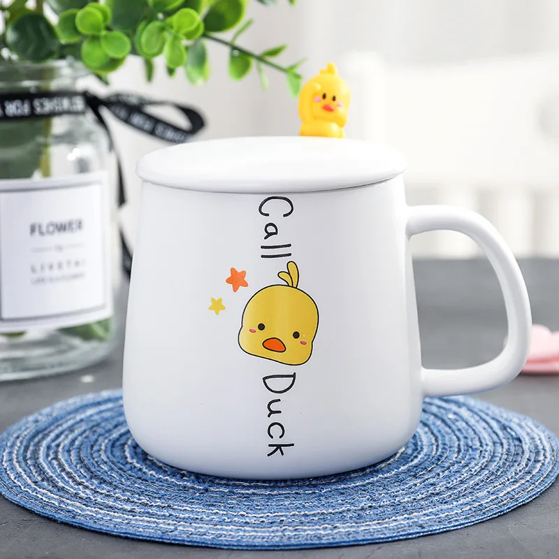 2 Милая кружка чашка кофейные чашки Tazas De Ceramica Creativas путешествия таза кафе маленькая Желтая утка молоко Кружки Мультфильм - Цвет: 2
