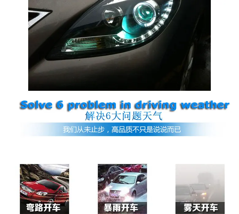 DY_L автомобильный Стайлинг Головной фонарь для Nissan Sunny 2011 светодиодный фонарь DRL H7/D2H HID Xenon bi xenon объектив