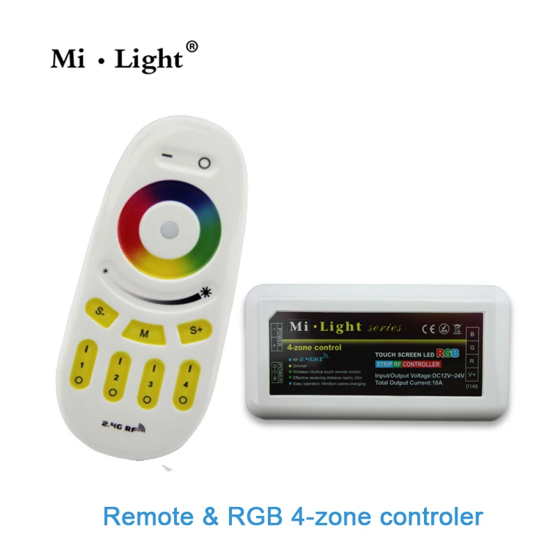 Milight DC12V или DC24V RGB 3 канала 18A 2 4G Wifi RF передача технологии 4 зоны Светодиодные полосы