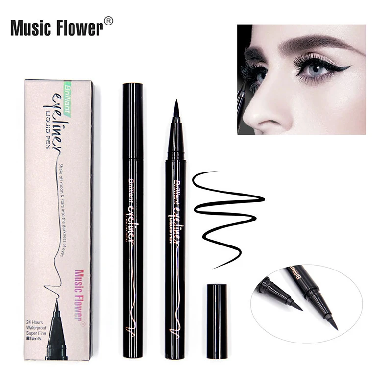 Music Flower звезд глаза Стойкая подводка для глаз Цвет богатый полный макияжа Уход