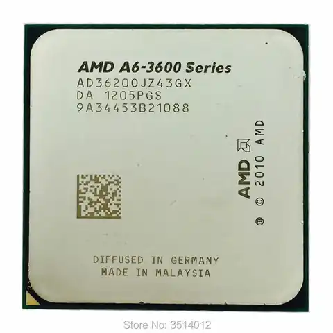 Процессор AMD с тройным ядром, процессор с процессором AD3620OJZ43GX, разъем FM1, 3620, A6, 2,5 ГГц