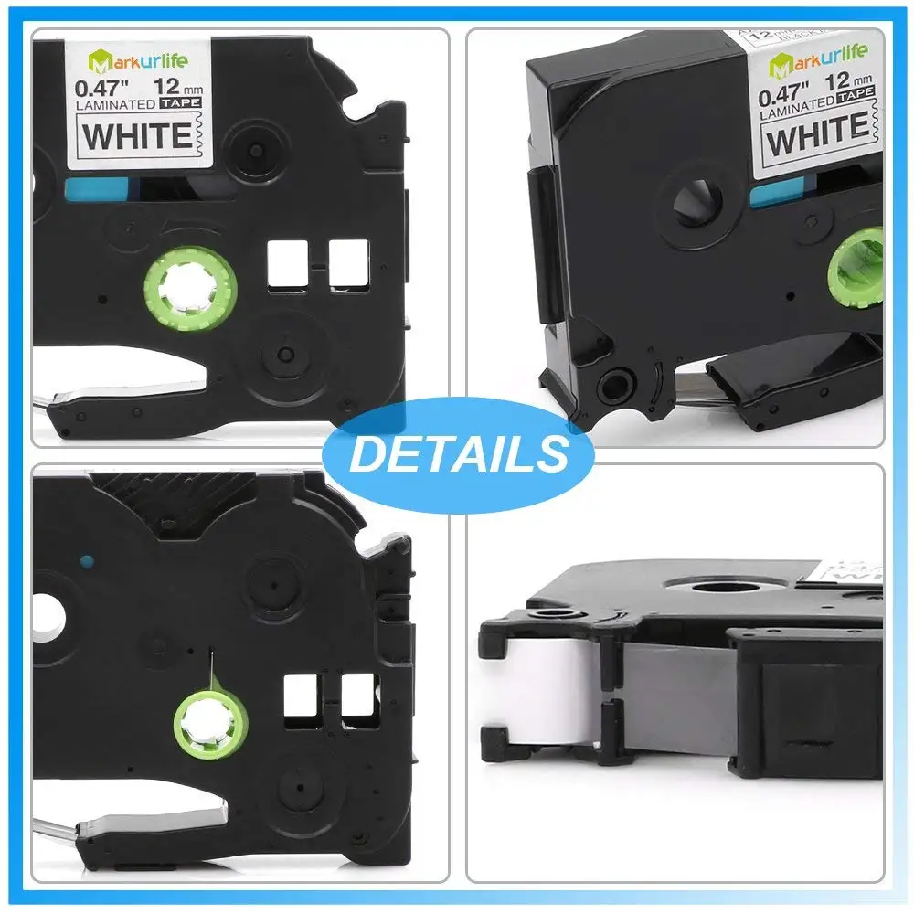 Лента совместимая с Brother tze231 tze431 tze531 tze631 tze731 P-Touch Printer 8m 5 шт. | Компьютеры и офис