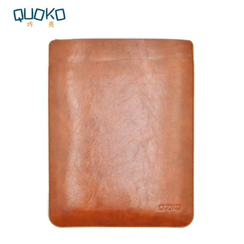 Сумка для ноутбука, чехол из микрофибры и кожи для Dell XPS 13 15 9343 9350 9360 9370 9550 9560, двойной карман с внешним ковриком для мыши - Цвет: Glossy Dark Brown
