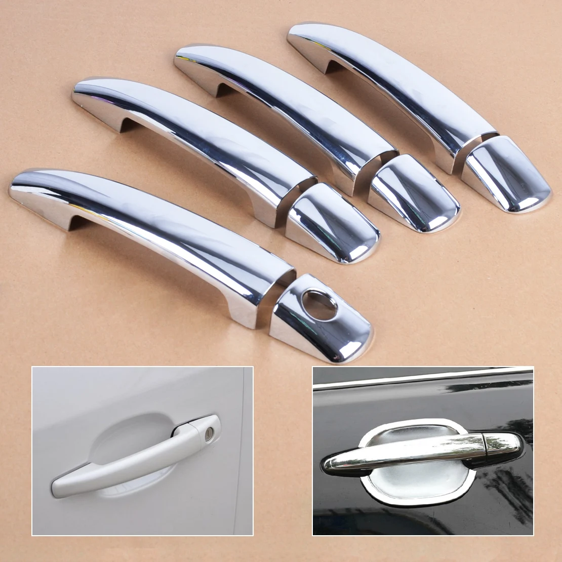 Beler хромированные дверные ручки крышки для Citroen C4 C6 2005 2006 2007 2008 2009 2010 Peugeot 207 308