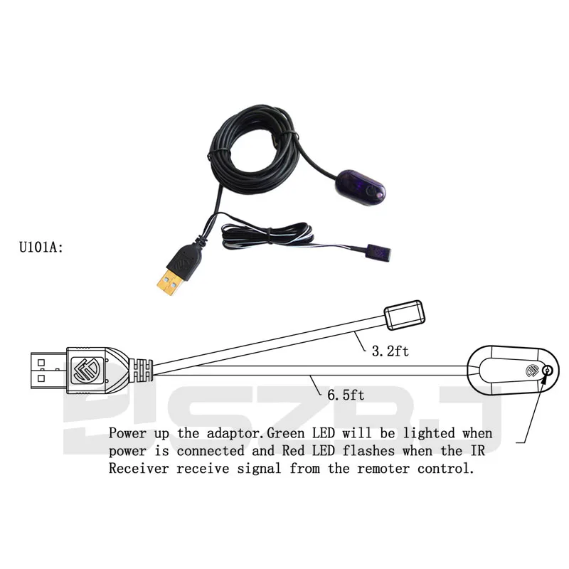 U101A USB ИК-ретранслятор комплект, инфракрасный пульт дистанционного управления ретранслятор, скрытая ИК-ретранслятор система с 1 излучателями 1 приемник