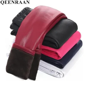 Леггинсы детские зимние из искусственной кожи, с бархатной подкладкой