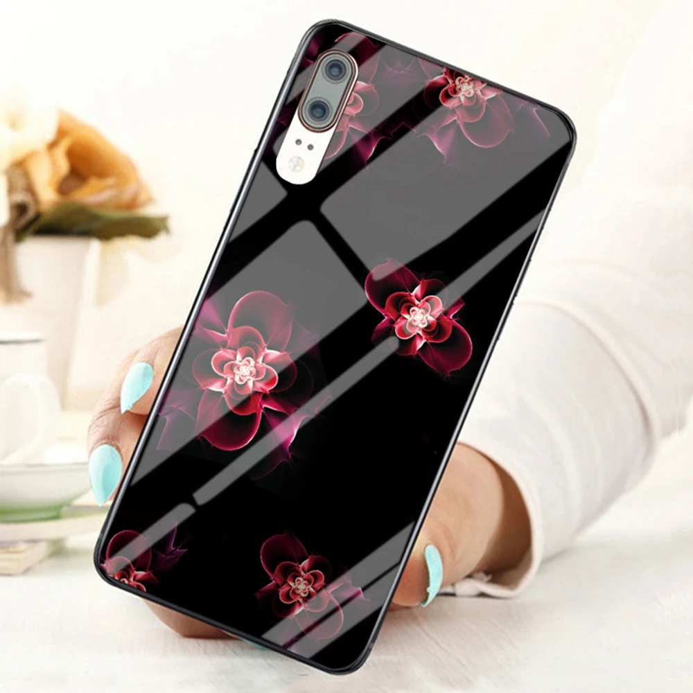 OTAO роскошный чехол из закаленного стекла для телефона Huawei P20 P10 Pro Mate 10 9 Nova 2 2s 3