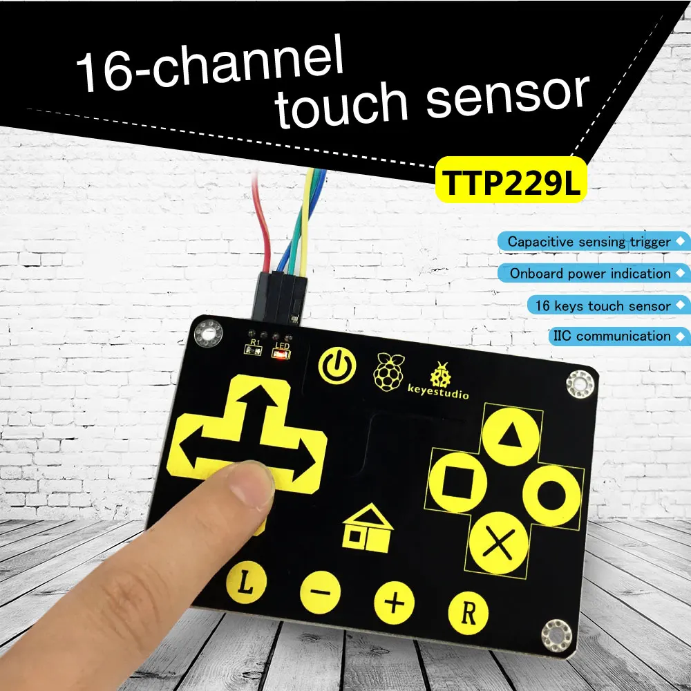 Сенсорная клавиатура Keyestudio TTP229L с 16 кнопками сенсорный экран емкостная плата для