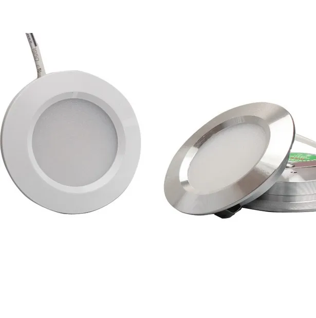 3 Вт Светодиодный светильник под счетчик круглой формы шайбы лампы кухонная мебель шкаф книжная полка гардероба светильник ing лампы для витрины