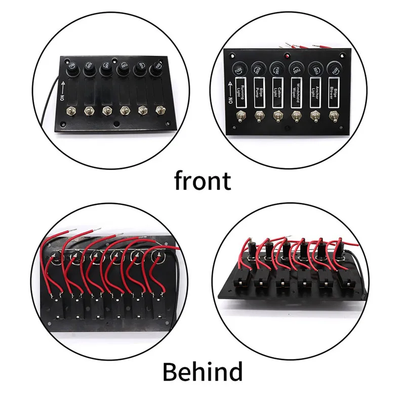 CARPRIE Switch Panel DC 12V / 24V 15A 6P Bakelite Toggle with Fuses Part ON-OFF For Auto Car Boat je10 | Автомобили и мотоциклы