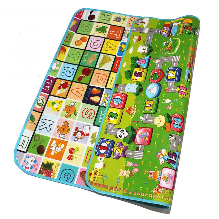 8mm Thickness Double Side Fruit Letters+Zillionaire Baby Play Mats Infant Crawling Carpets Gym Rugs Toddler Picnic Mats
