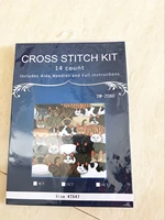 n cats counted cross stitch 14ct cross stitch sets wholesale cartoon cross stitch kits embroidery needlework