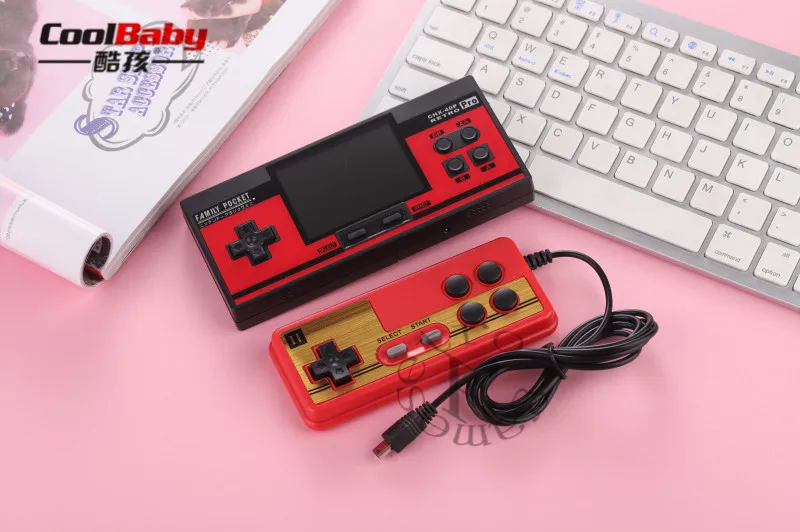 red add gamepad Семейная Карманная игровая консоль ретро портативный мини портативный игровой плеер встроенный 348 классические игры 3,0 дюймов цветной ЖК-дисплей для NES G - Цвет: red add gamepad