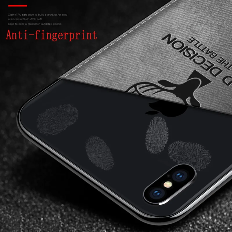 Luxuury Vertical TPU Frame Covers Case For iphone 7 8 6 6s Plus Cloth Pattern Silicone Soft Ultra Thin Phone Cover iPhone X |