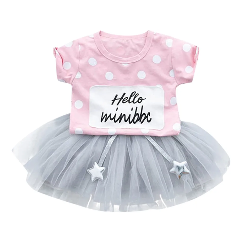 Коллекция 2019 года одежда для маленьких девочек комплекты из 2 предметов малышей