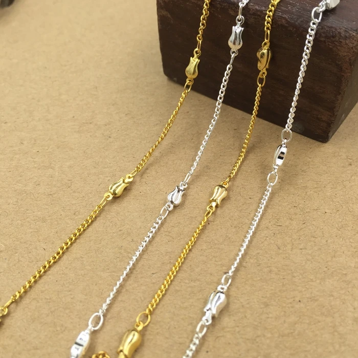 

Whole Sales 6 Meters of Tulips Design Link Handmade Chain For Making Necklace