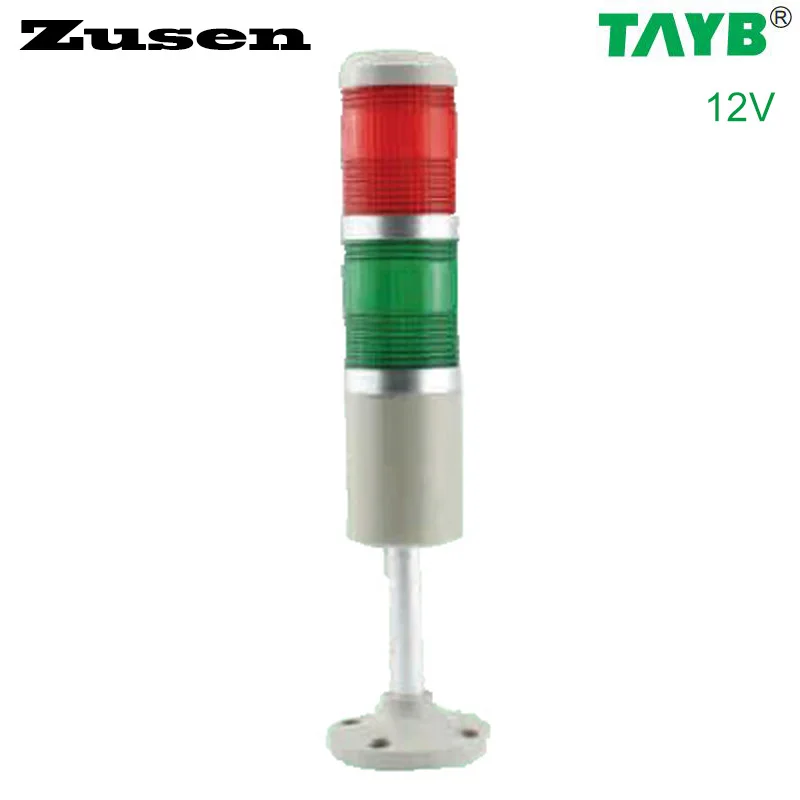 Zusen 50 мм TB50 2T D 12V 24V 110V 220 в красный и зеленый всегда светильник сигнальная башня
