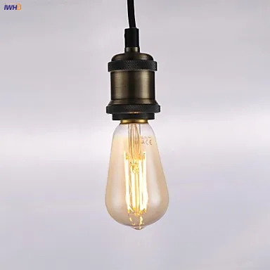 IWHD ST64 ампулы светодиодный лампа Эдисона E27 220V Промышленный Настенный декор